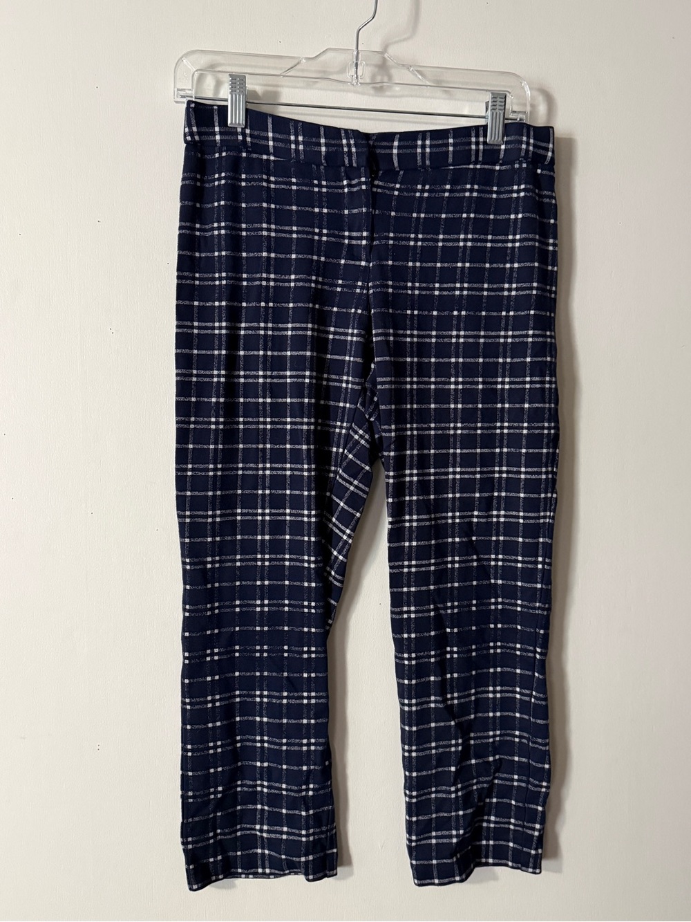 Amanda & Chelsea Navy Plaid ankle pants